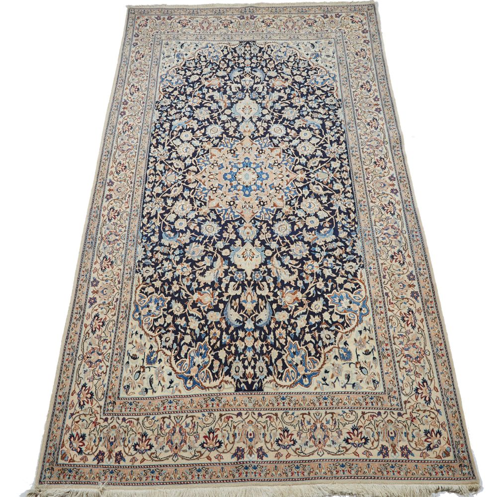 Persian Rug - Nain Wool & Silk 6'9" x 12'