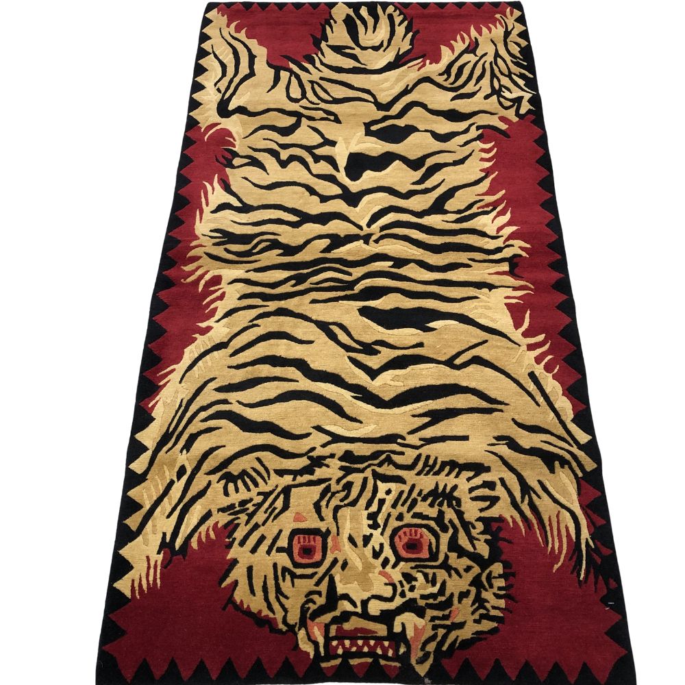 Tibet Rug - Lion Rug 2'11" x 5'10" | Vintage Rug