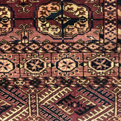 Afghan Rugs - Turkmen 3'9"x 4'9" - Antique Rugs- Oriental Rug Exchange - Abrash
