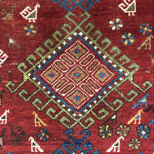 Caucasian Rugs - Kazak 4"1" x 6'6" - Antique Rugs - Symbol - Oriental Rug Exchange - Rug Store Toronto