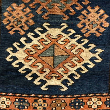 Caucasian Rugs - Kazak 4"1" x 7'6" - Antique Rugs - Symbol