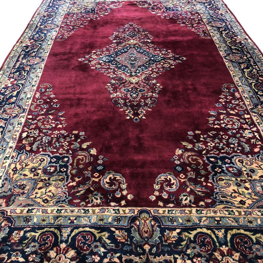 Indian Rug - Sarouk 8'11" x 14'9" - Handmade Rugs -Antique Rugs 