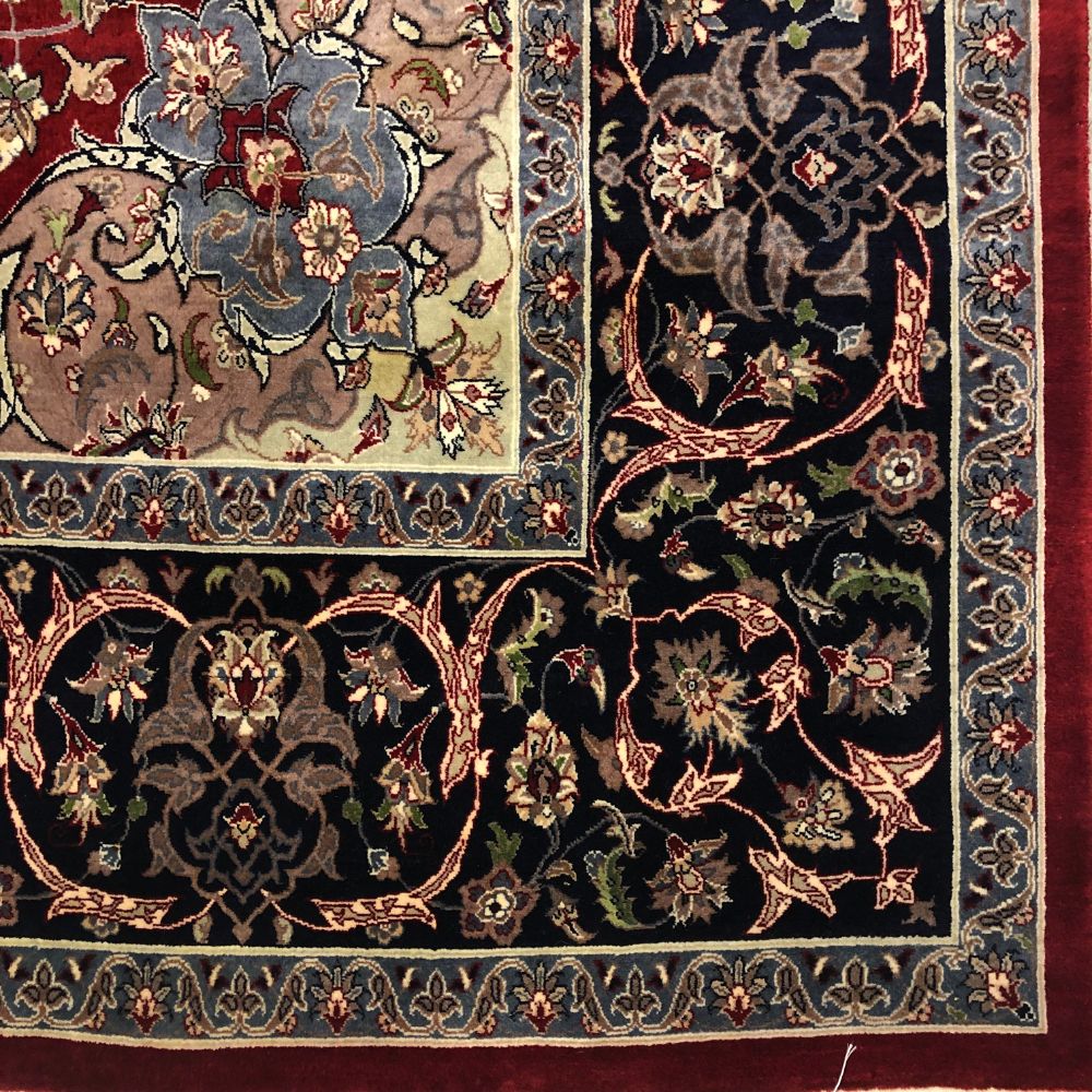 Pakistani Rug - Kashan 8'11" x 12'1" - Handmade Rugs - Vintage Rugs-Oriental Rug Exchange