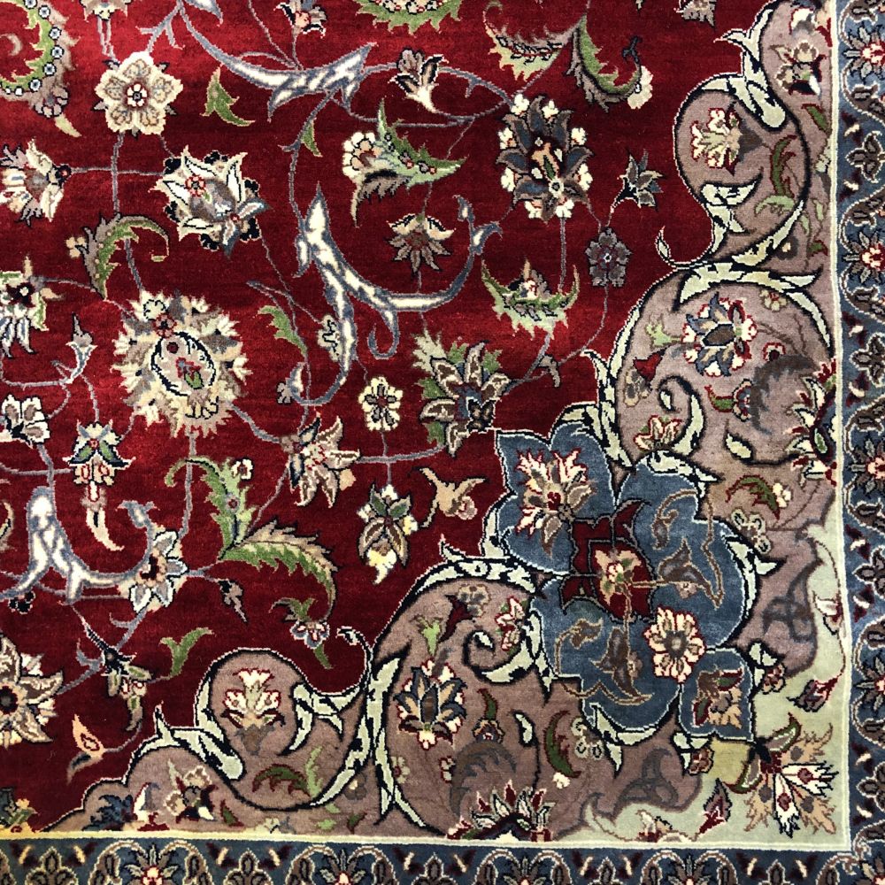 Pakistani Rug - Kashan 8'11" x 12'1" - Handmade Rugs - Vintage Rugs-Oriental Rug Exchange