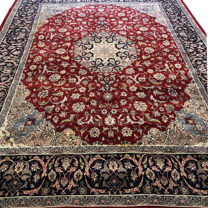 Pakistani Rug - Kashan 8'11" x 12'1" - Handmade Rugs - Vintage Rugs-Oriental Rug Exchange