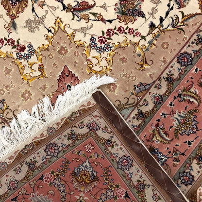 Persian Rug - Tabriz Wool and Silk 6'9"x 9'10"  - Vintage Rug
