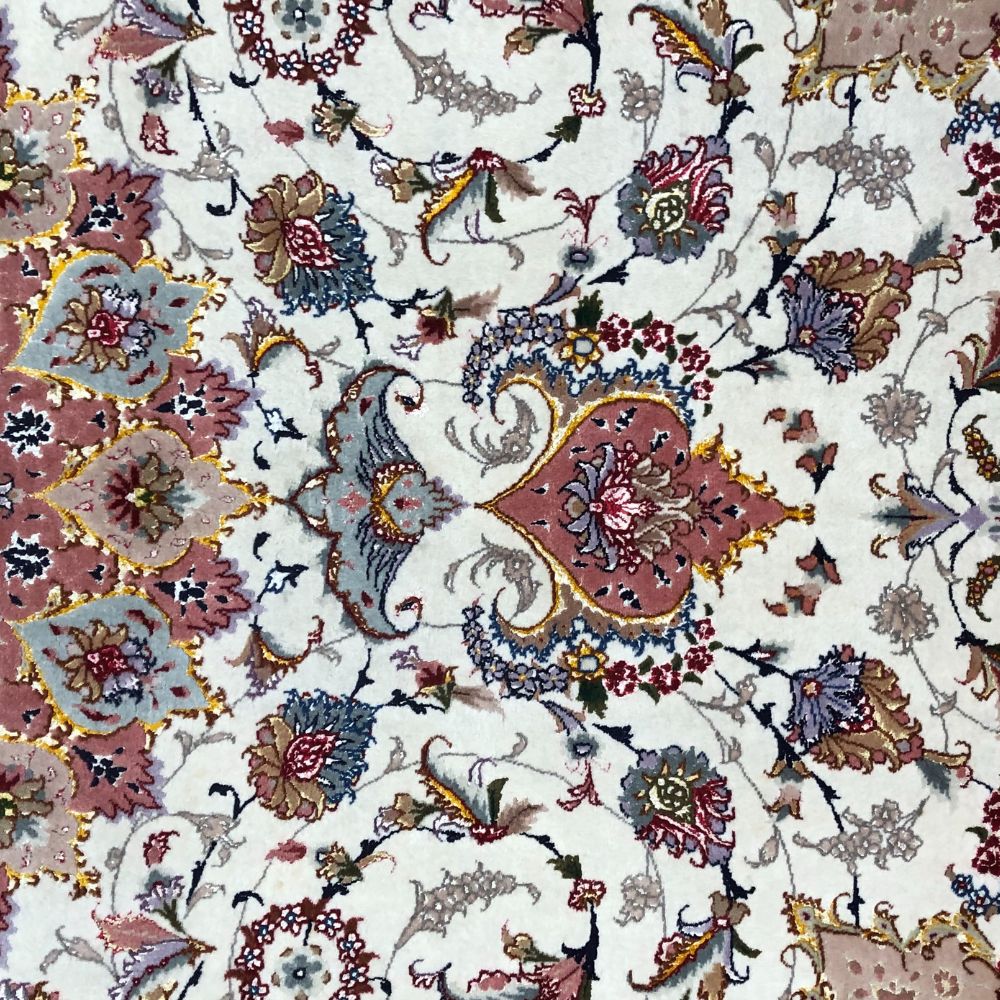 Persian Rug - Tabriz Wool and Silk 6'9"x 9'10"  - Vintage Rug