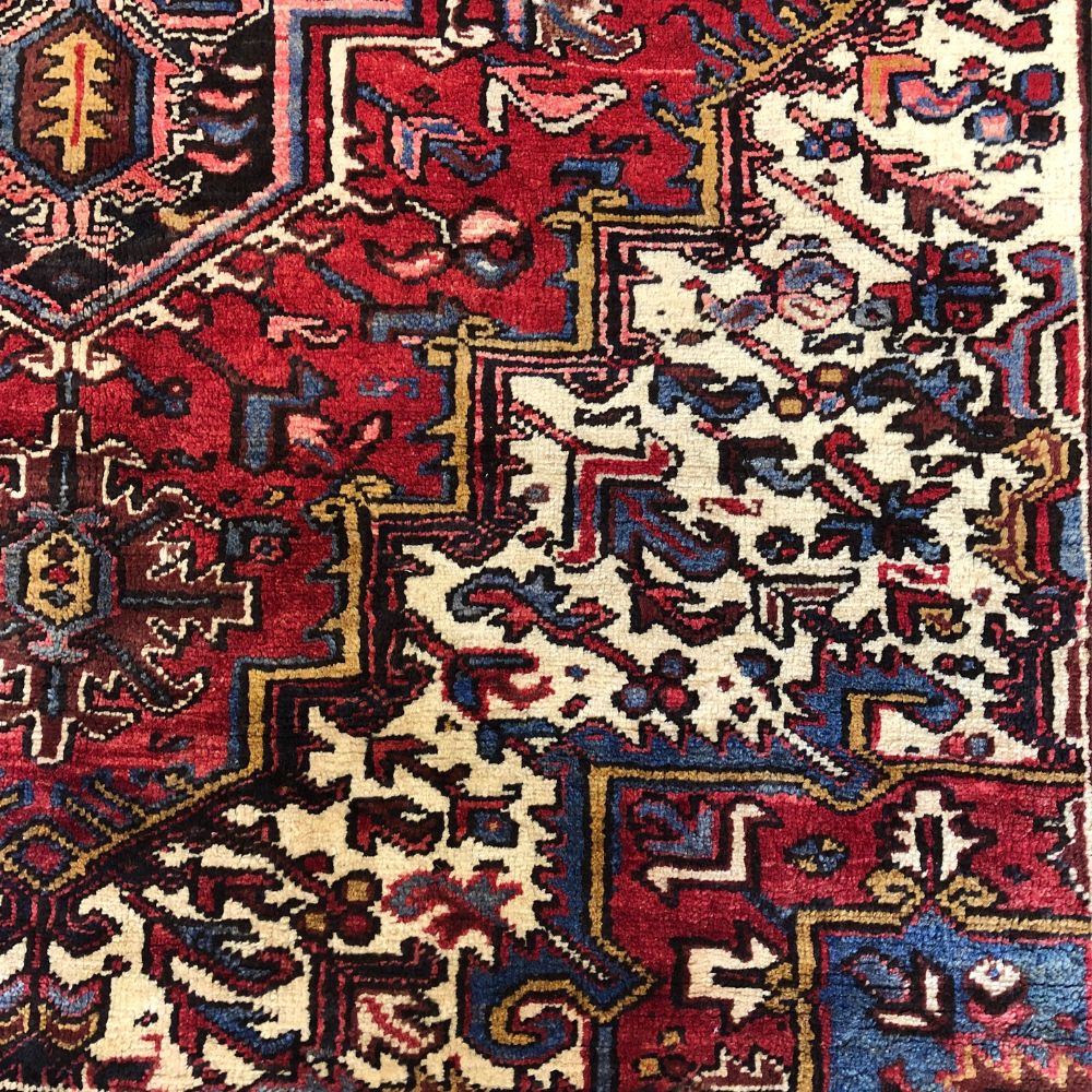 Persian Rug - Heriz 7'6" x 9'10" - Handmade Rugs- Vintage Rugs - Oriental Rug Exchange