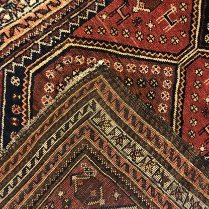 Persian Rugs - Qashqai 2'11"x 5'9" - Antique Rugs -Oriental Rug Exchange - Back