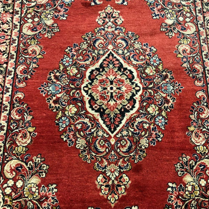 Persian Rug - Sarouk 4'1' x 7'11" - Vintage Rugs -  Medallion - Oriental Rug Exchange