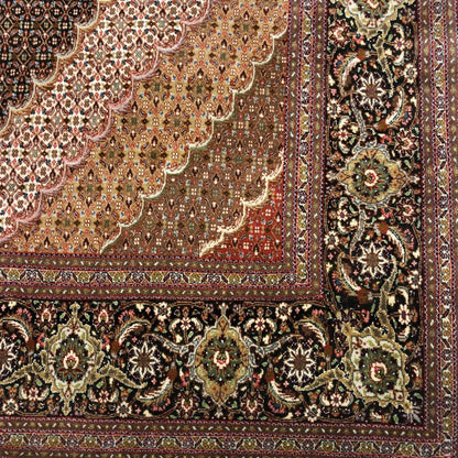 Persian Rugs - Tabriz Wool & Silk 9'8" x 13'3" - Vintage Rugs - Border - Oriental Rug Exchange - Tabriz Carpet