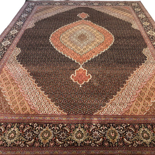 Persian Rugs - Tabriz Wool & Silk 9'8" x 13'3" - Vintage Rugs - Oriental Rug Exchange - Tabriz Carpet
