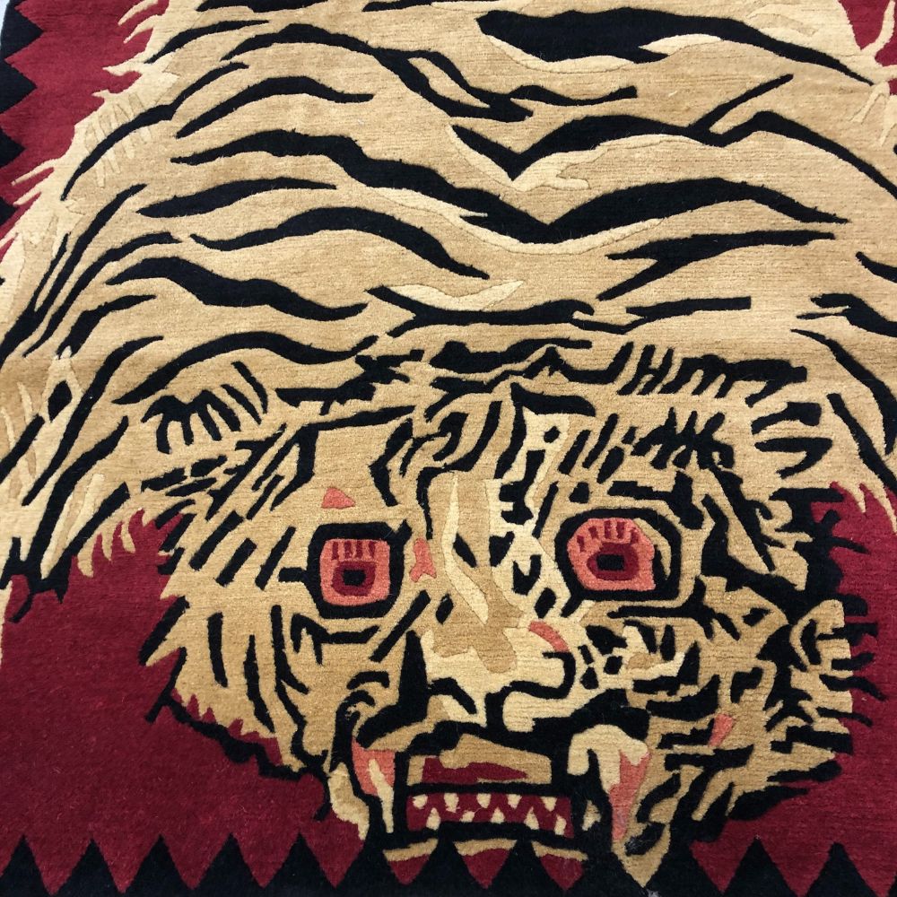 Tibet Rug - Lion Rug 2'11" x 5'10" | Vintage Rug