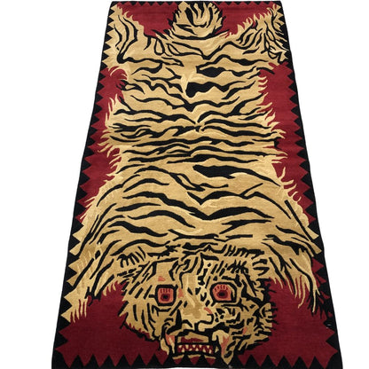 Tibet Rug - Lion Rug 2'11" x 5'10" | Vintage Rug